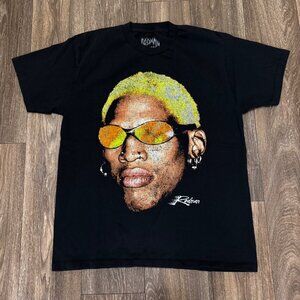 Rodman Apparel T-Shirt Large L Black Dennis Rodman Graphic Tee NBA Basketball